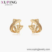 96909 xuping gold plated aro sin piedra pendientes XP para mujer